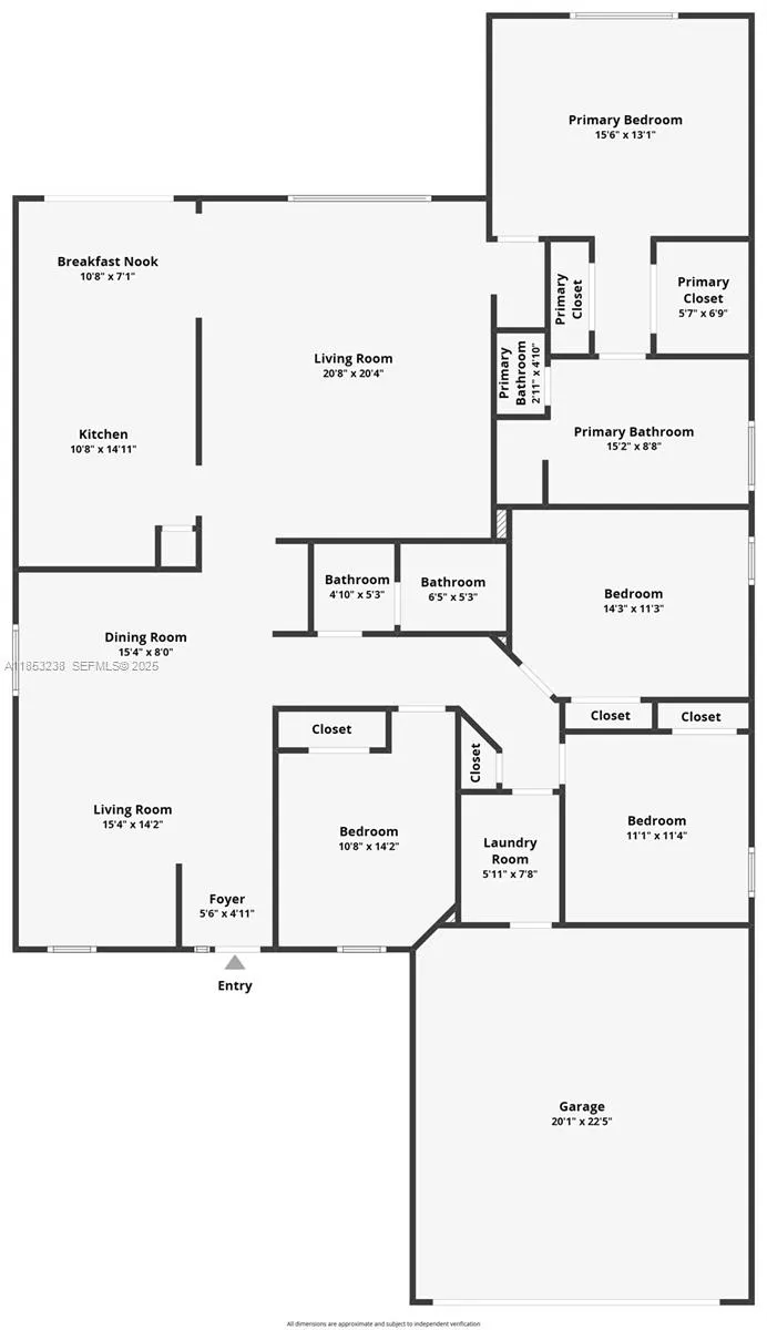 Laundry with access to garage