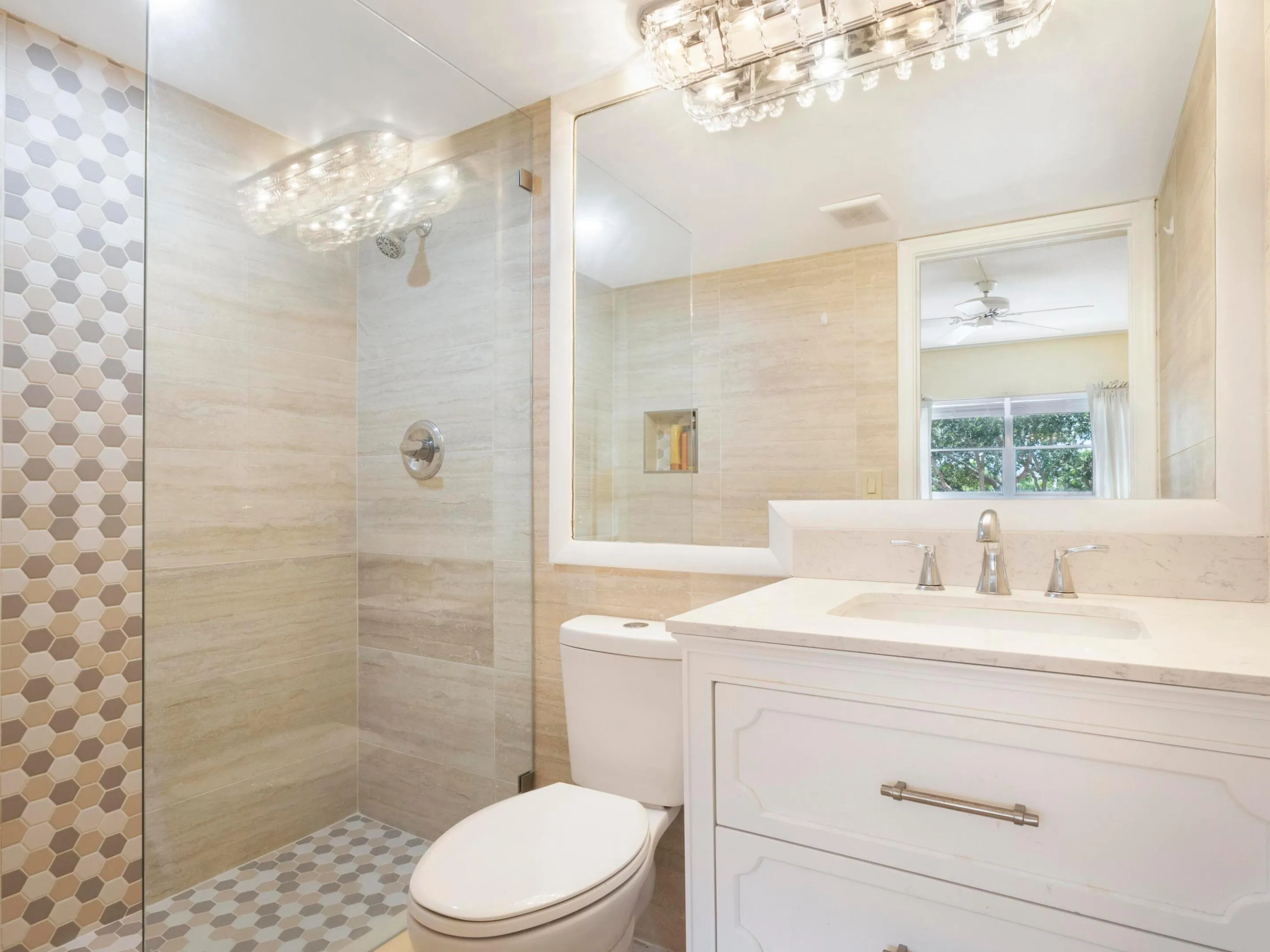 Guest bathroom with walk in shower