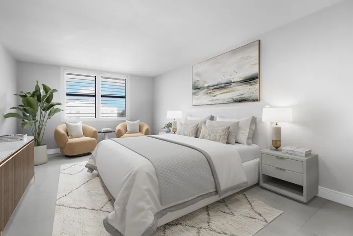 master bedroom staged
