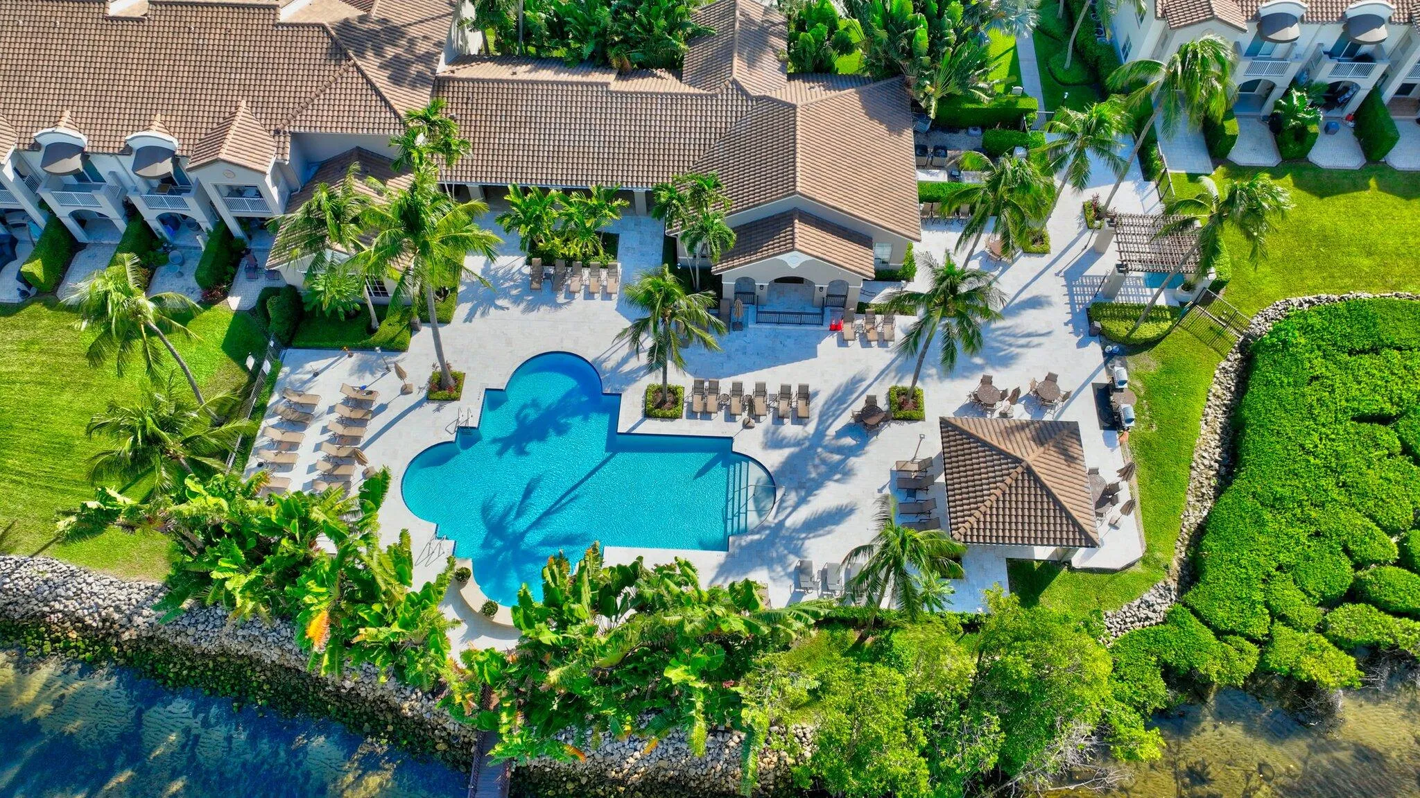 Aerial of Pool & Awesome Deck