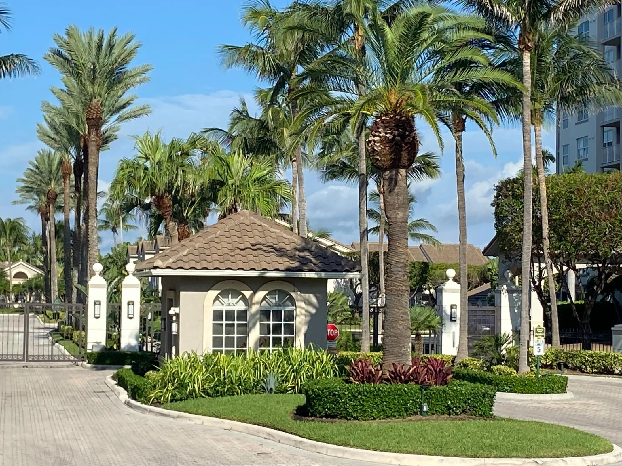 Highland Beach Club Entry Gate off A1A