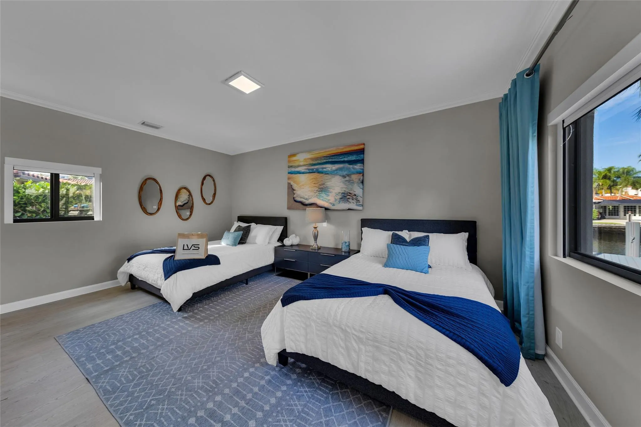 Bedroom on 1st Floor (#3) with 2 Queen Beds & En Suite Bathroom