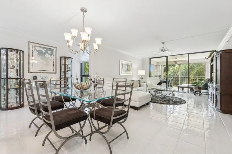 White Tile in Dining Room