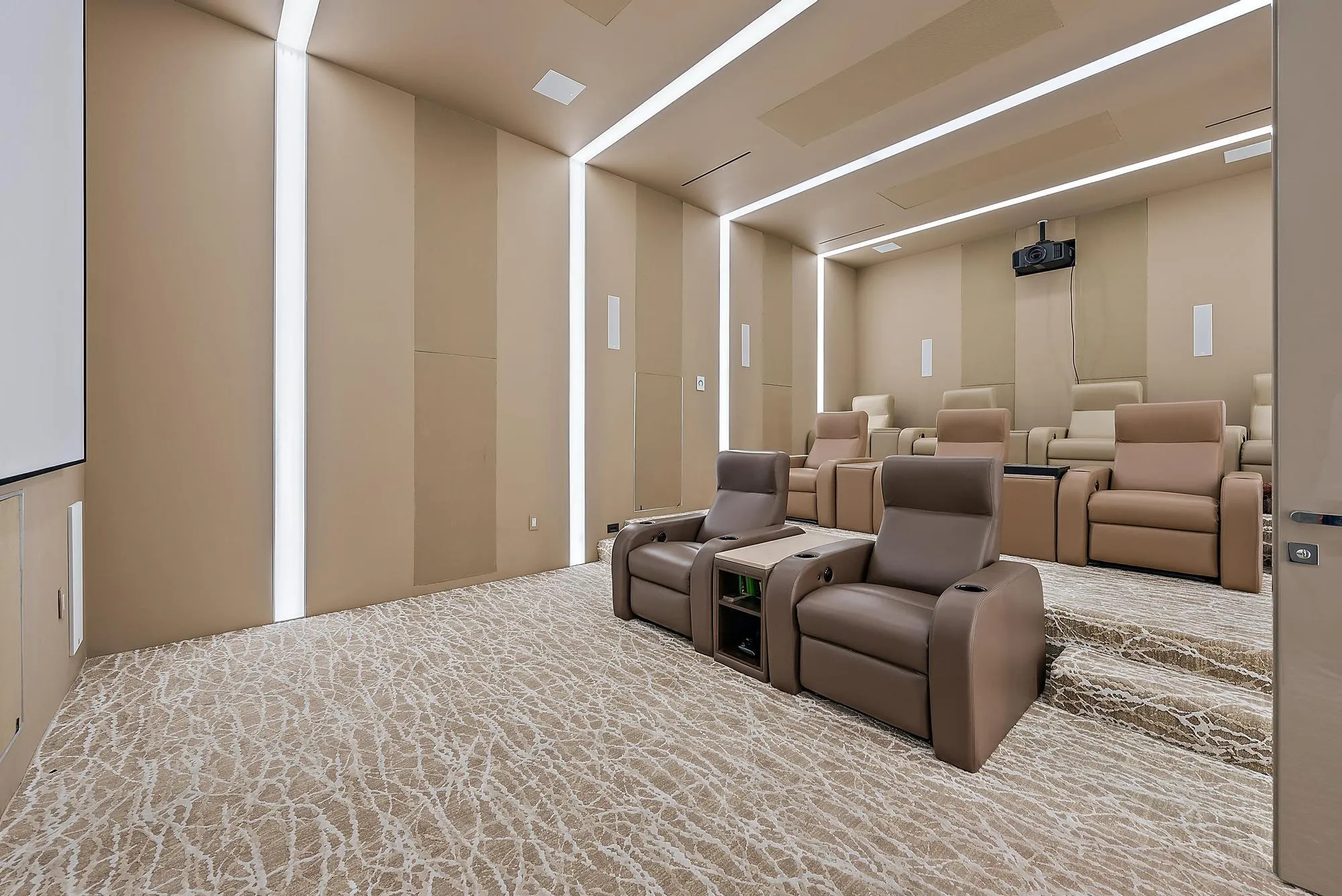 9 seat plush theater
