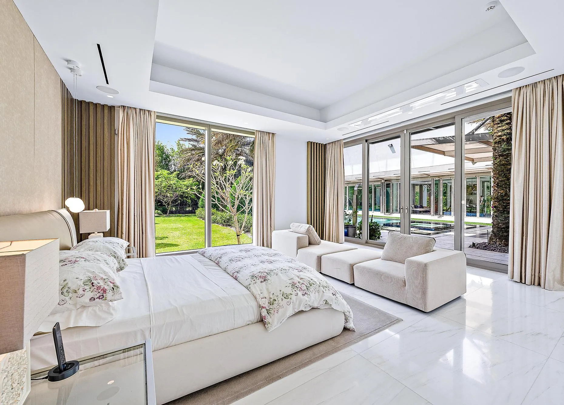 Serene primary suite with a view