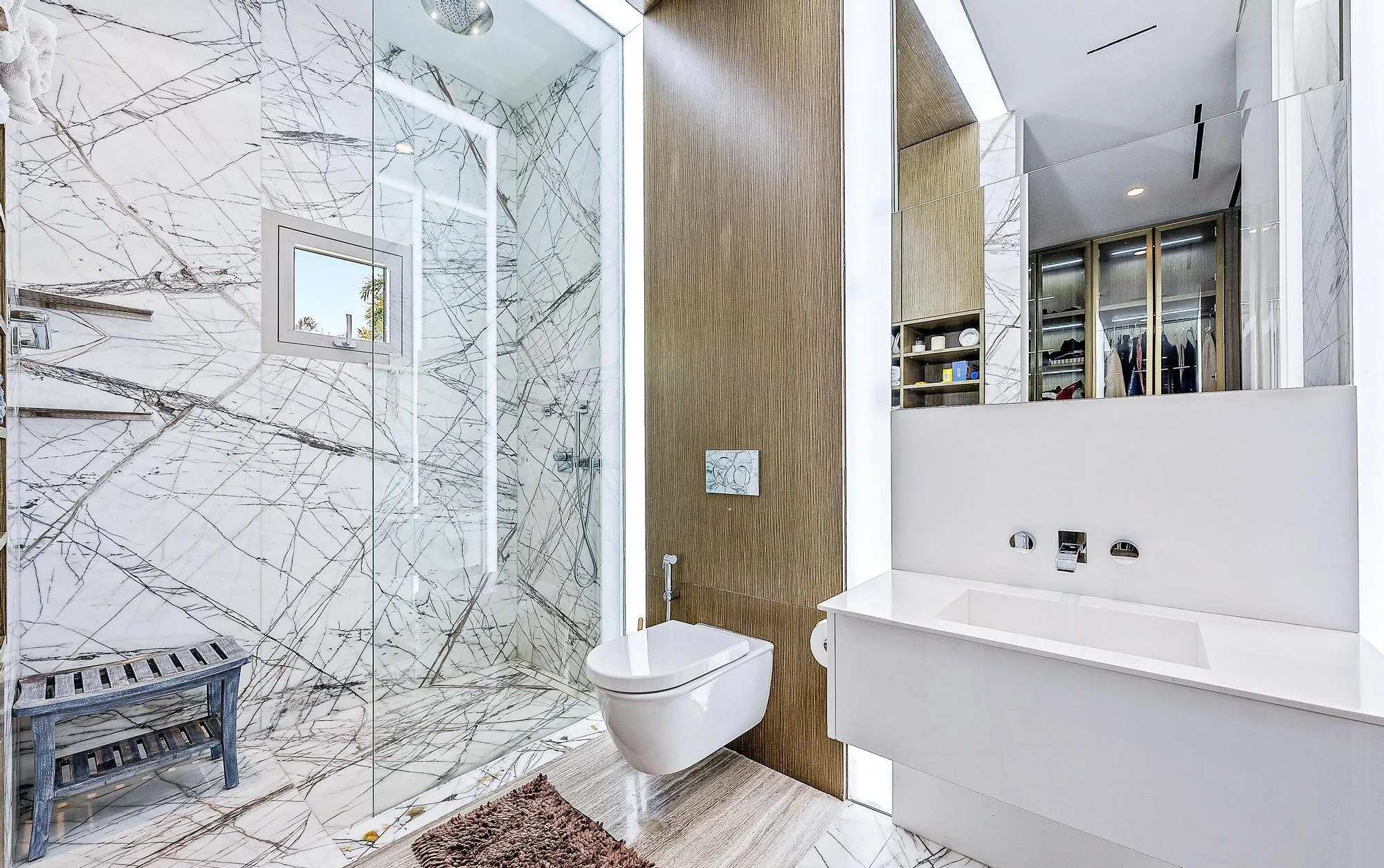 full slab marble bath