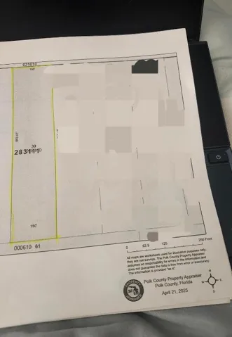 Lot Demensions from county