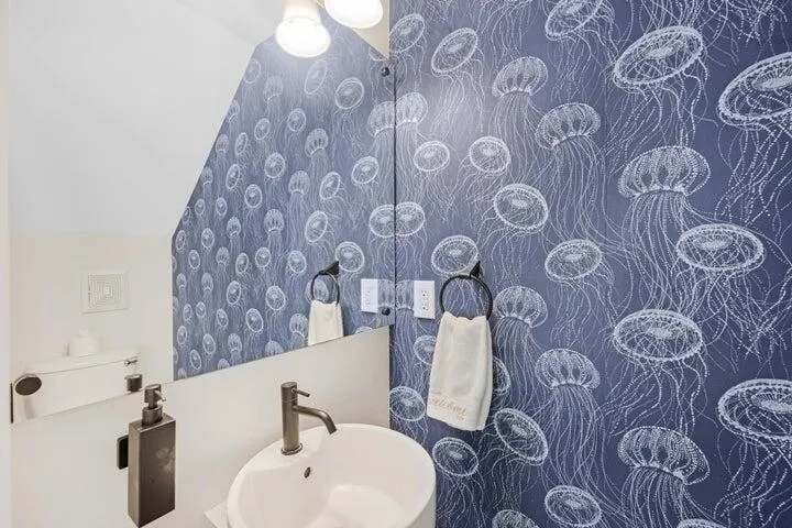 Lower level half bathroom