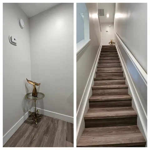 Stairs and upstairs hallway