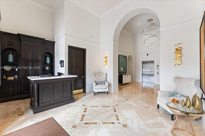 Stylish Lobby with friendly Concierge/Front Desk staff to welcome you.651 Okeechobee Blvd., Unit #1002, West Palm Beach, FL. City Place Tower Condominium. For Sale.