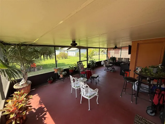 Large Covered and Screened Patio