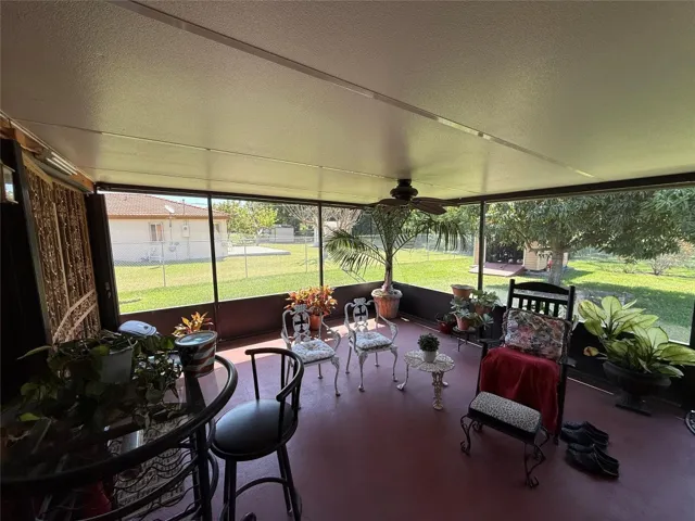 Large Covered and Screened Patio