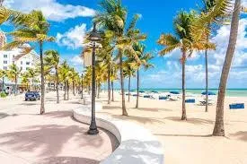 Iconic Fort Lauderdake beach is around 10m