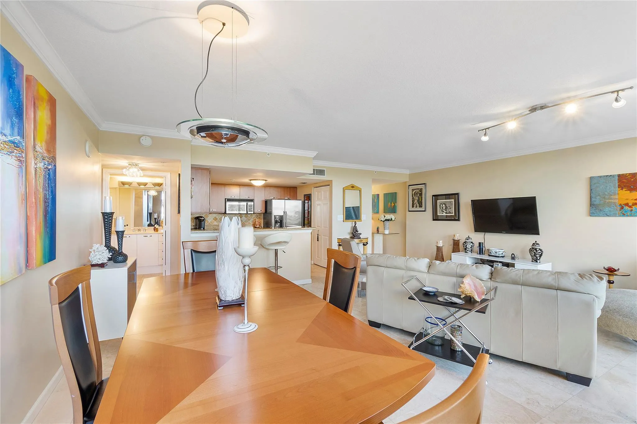 overview of Kitchen/Dining and Living Room
