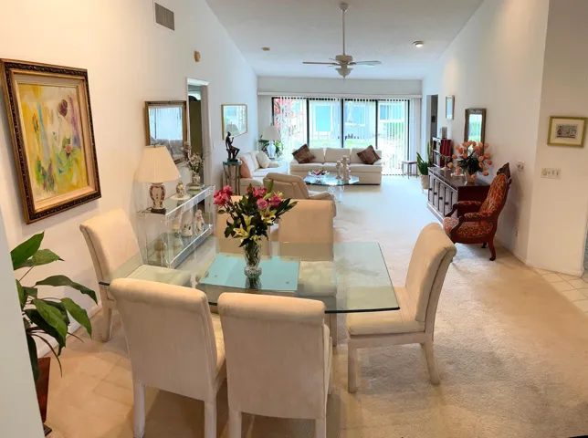 View of dining area towards living area
