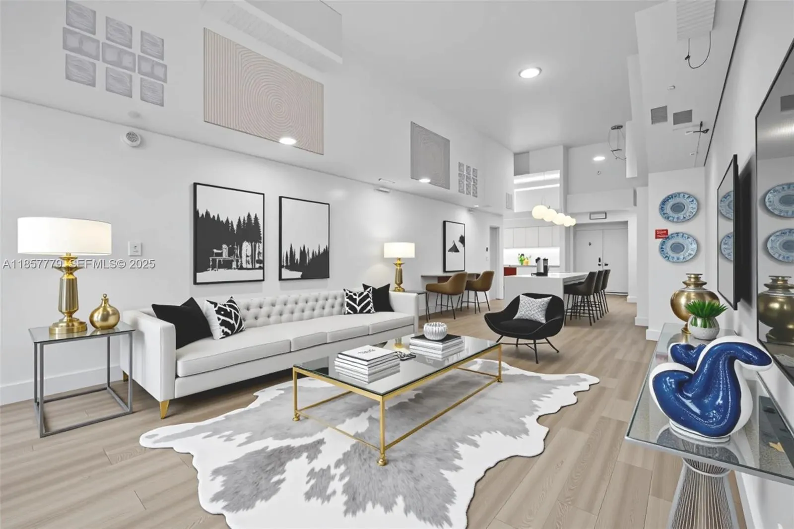 virtually staged furnishings