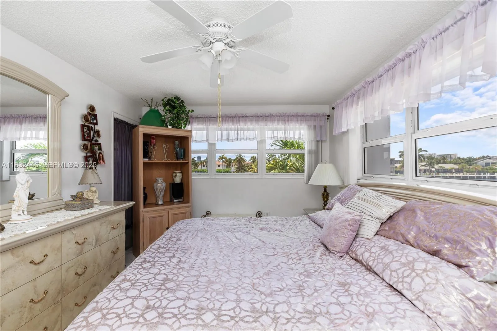 master bedroom with water view
