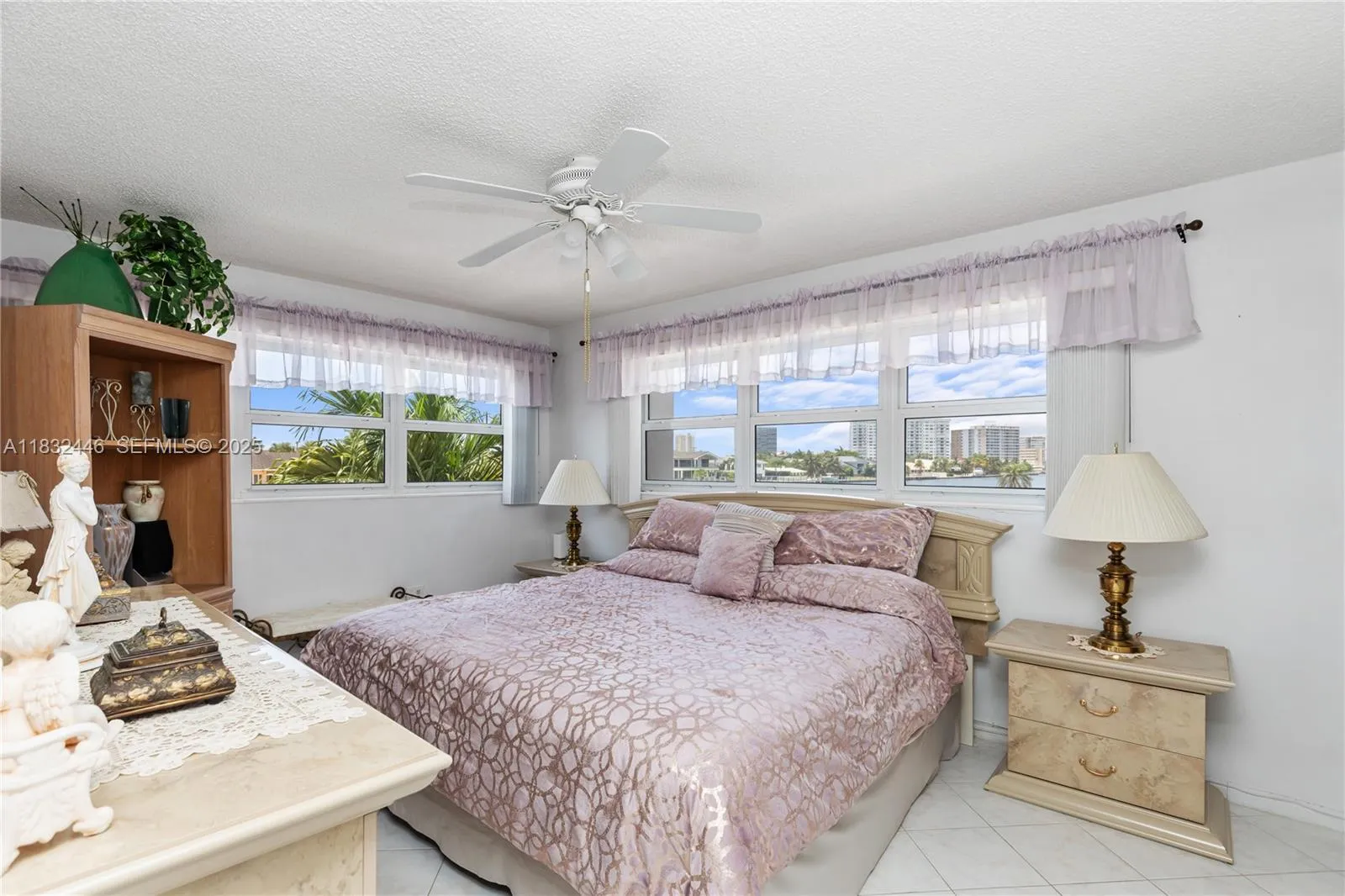 master bedroom with water view