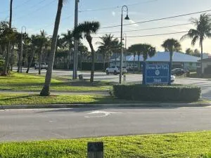 Private beach right across the st
