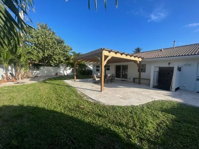 Patio and outside shower