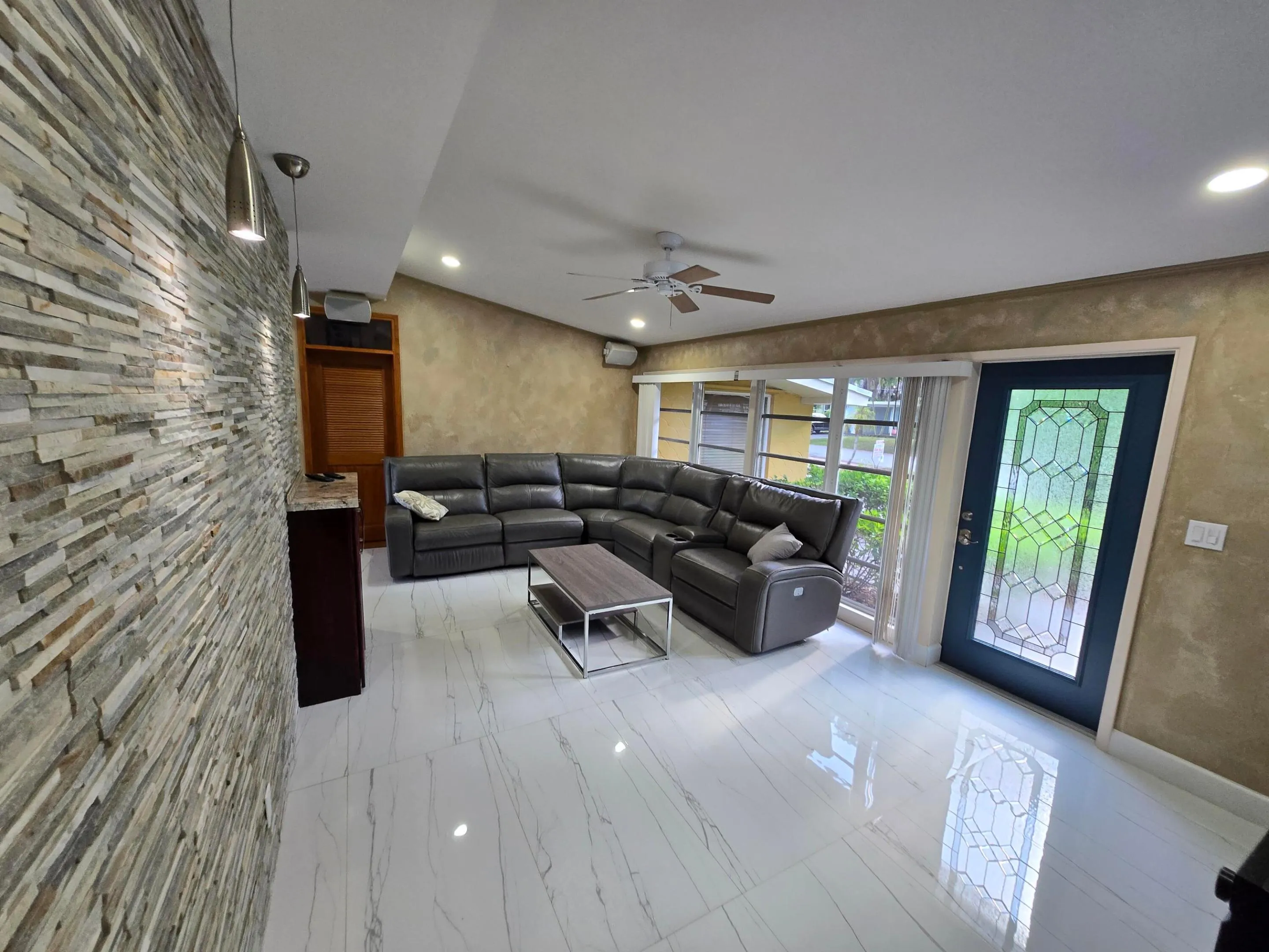 Front entrance, living