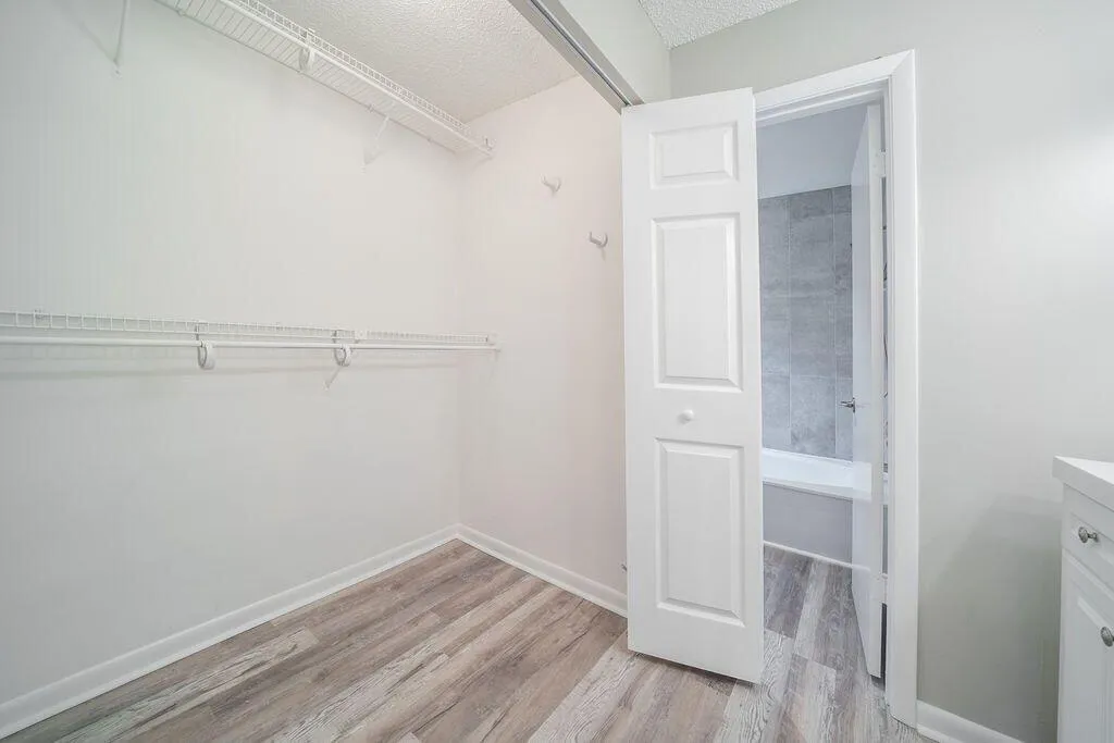 Walk-in closet in primary suite