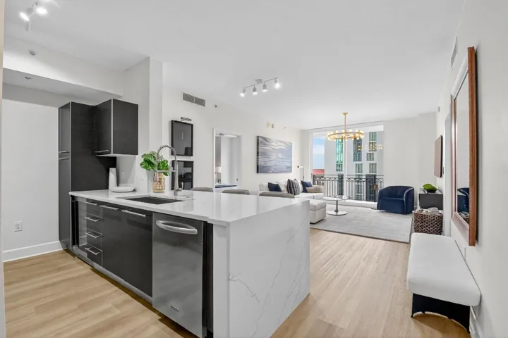 Open Kitchen, Living & Dining Areas