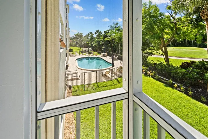 View of Pool from Screened Patio