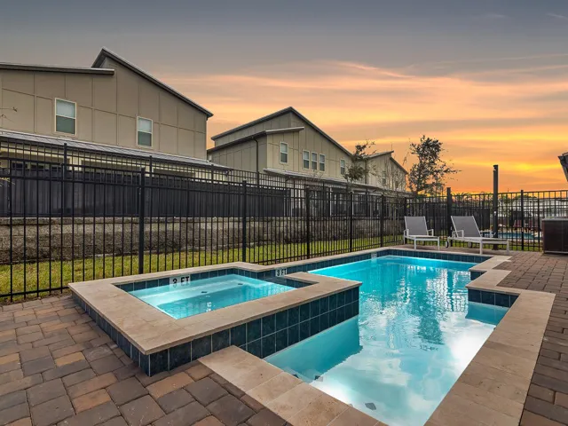 Pool Sunset View. Heated with Jacuzzi and Paver Decking.