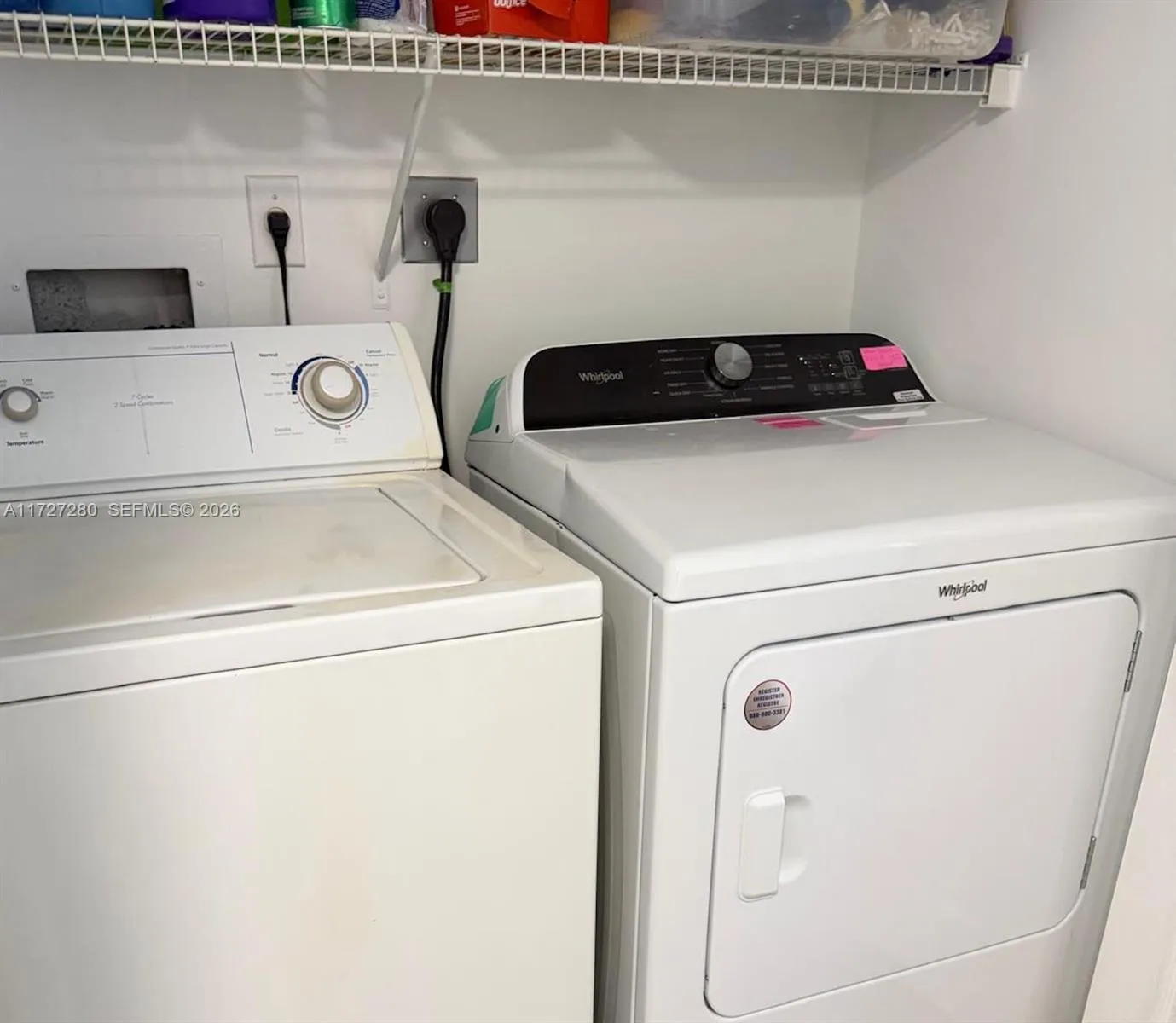 WASHER AND DRYER INSIDE UNIT