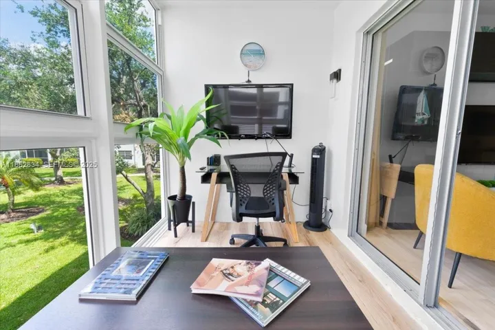 Florida Room, convenient designated work space
