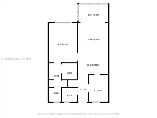 Floorplan - Note 850ft does not count sun room