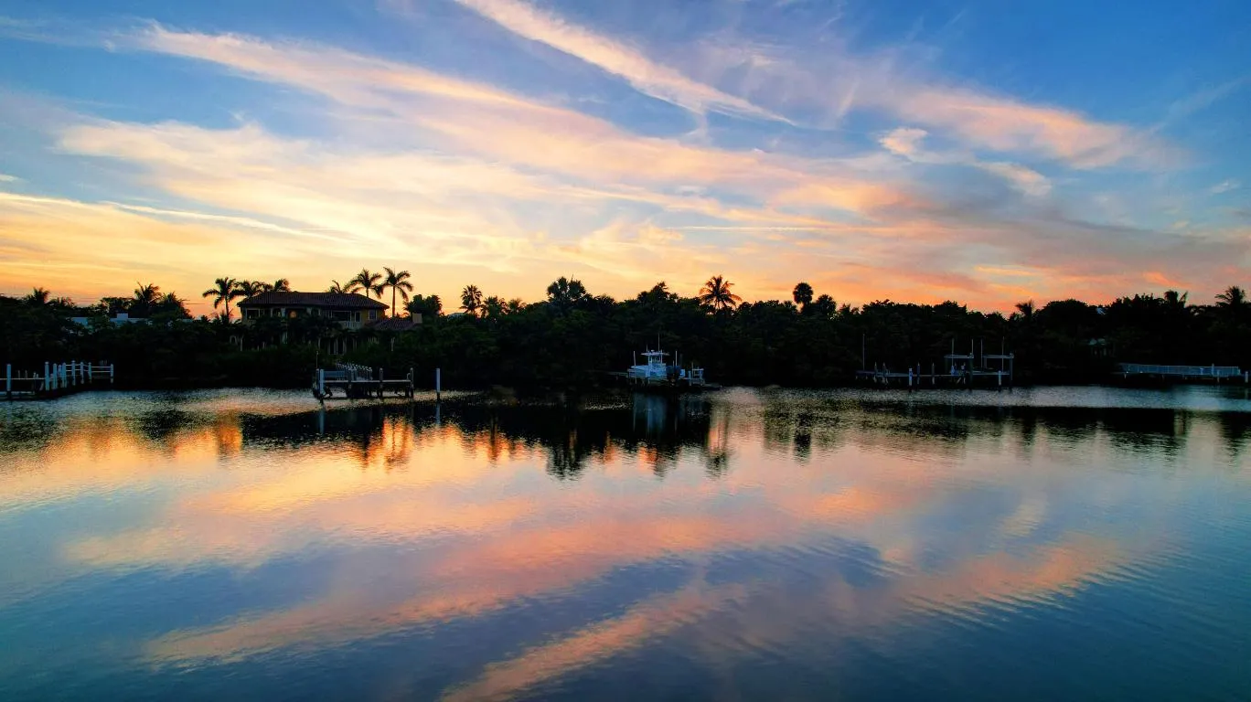 Multicolor sunset view