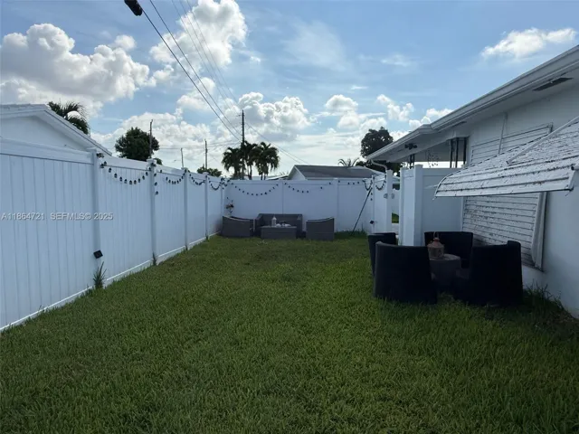 View of the Fenced Yard to the West