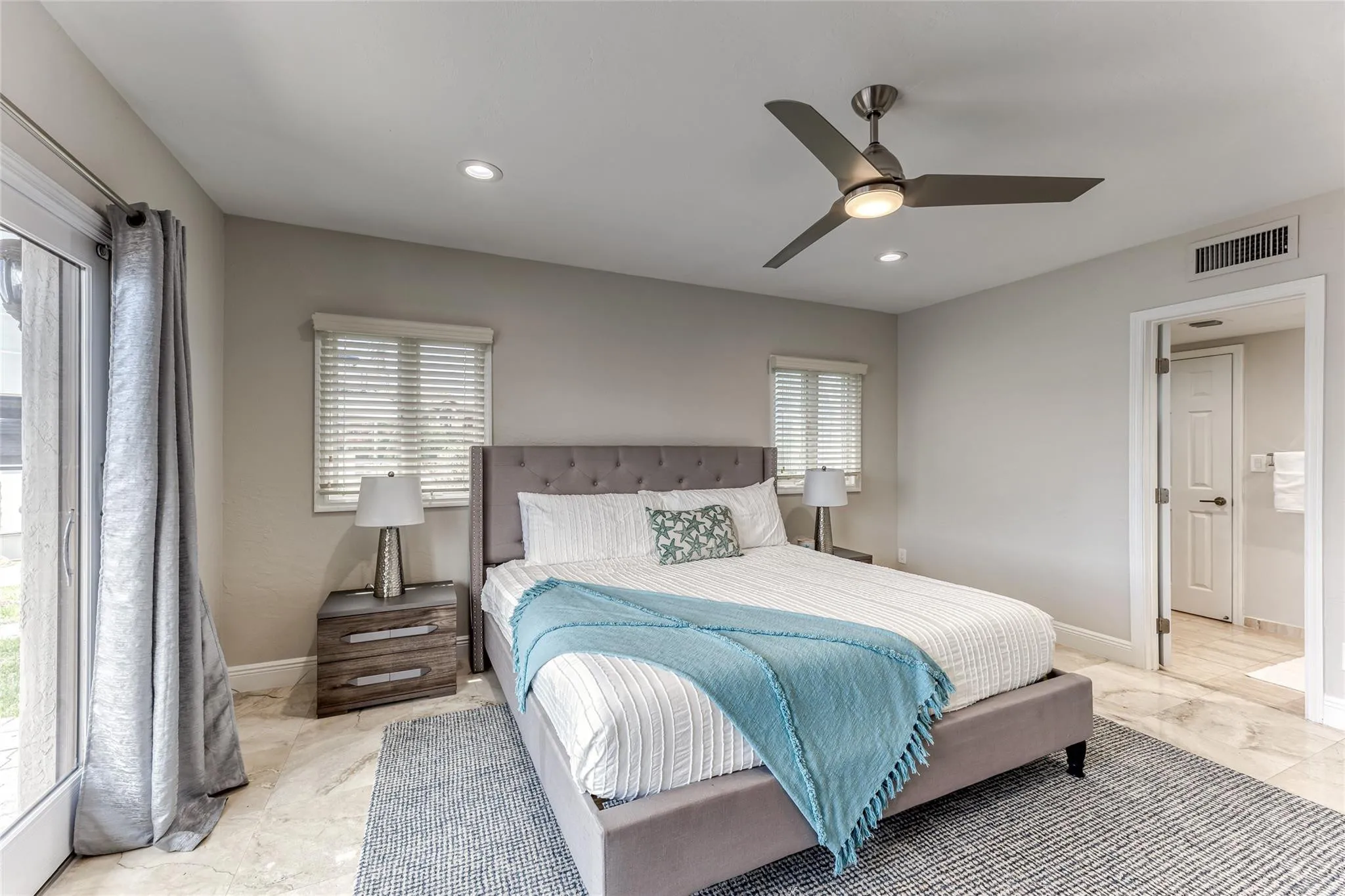 BEDROOM #5 (Downstairs) exits to Pool King Size Bed Jack n Jill Bathroom Smart TV