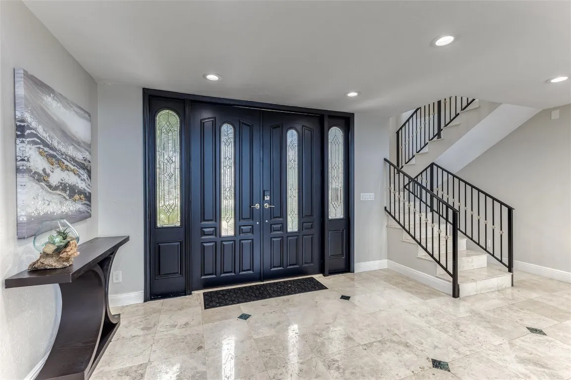 Entry way into Villa