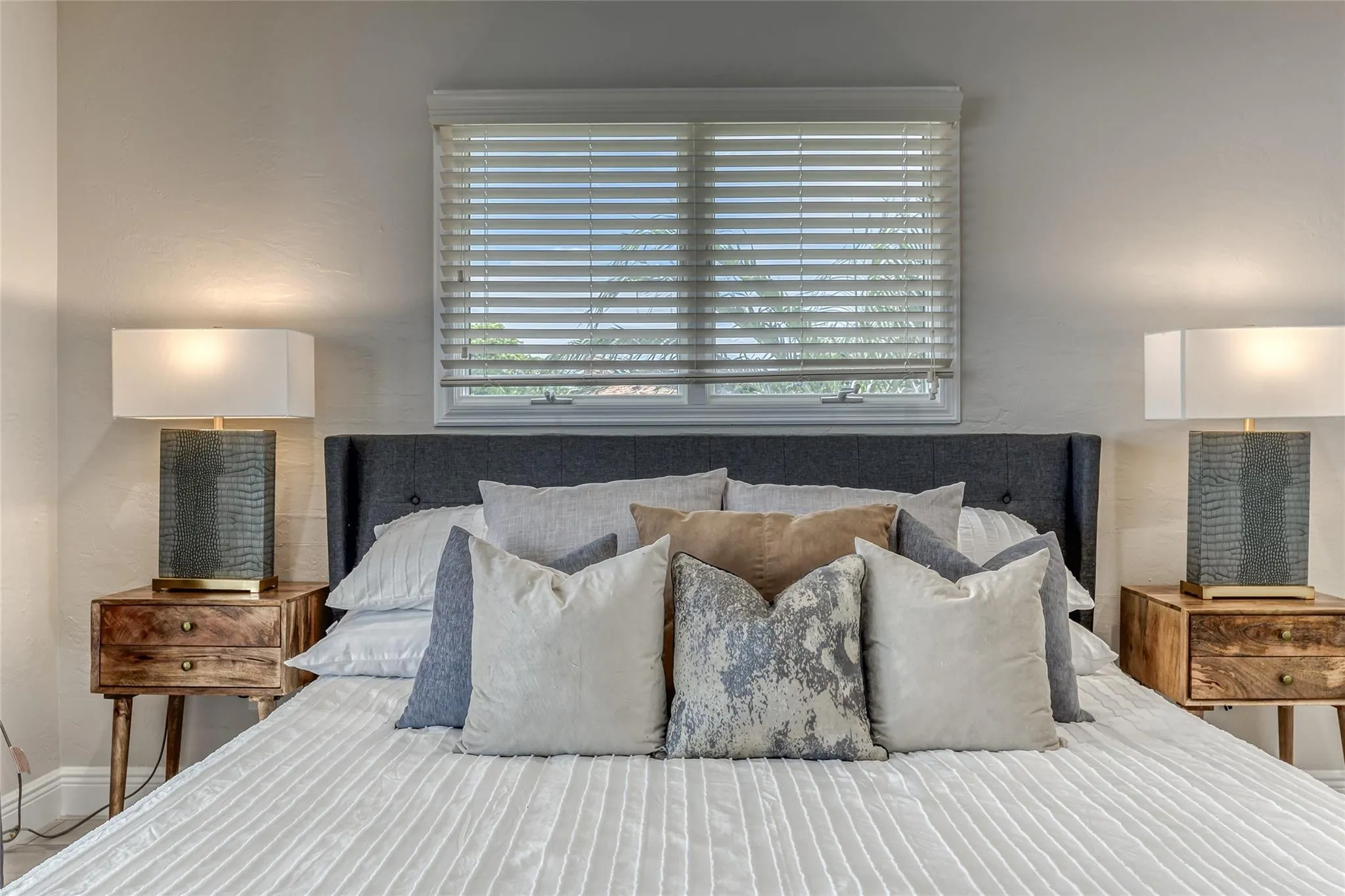BEDROOM #2 (Upstairs) KING Size with balcony overlooking waterway with en suite bathroom, shower, smart TV