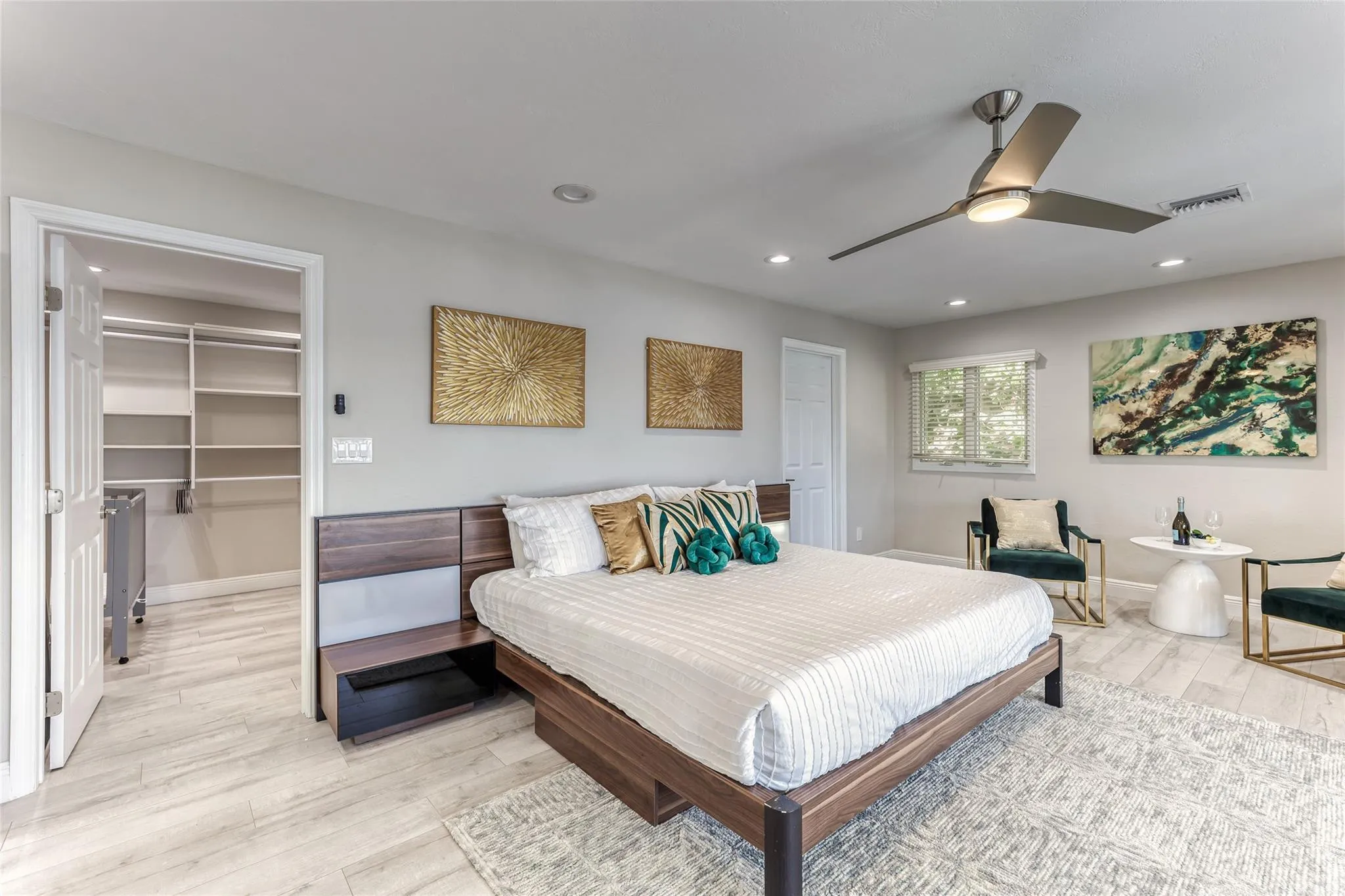 BEDROOM #1 (Upstairs) KING Size with balcony overlooking waterway En Suite bathroom w/jacuzzi tub & separate shower and walk in closet.