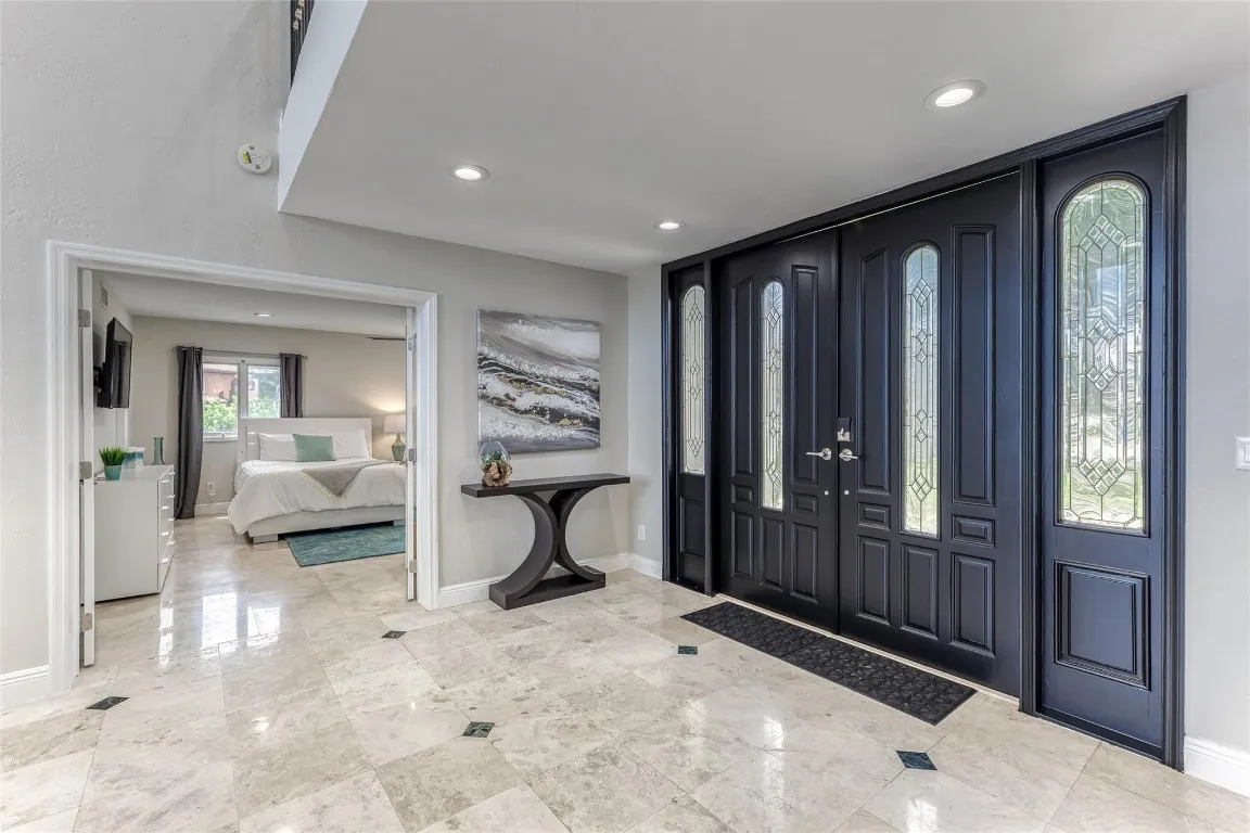 Entry way into Villa