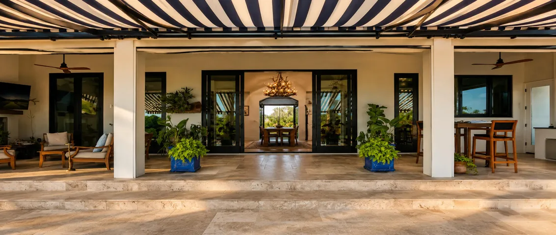 Modern English Manor Patio