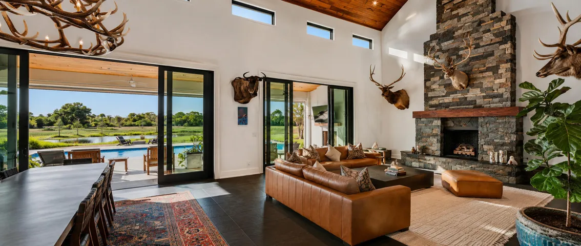 Rustic modern living room