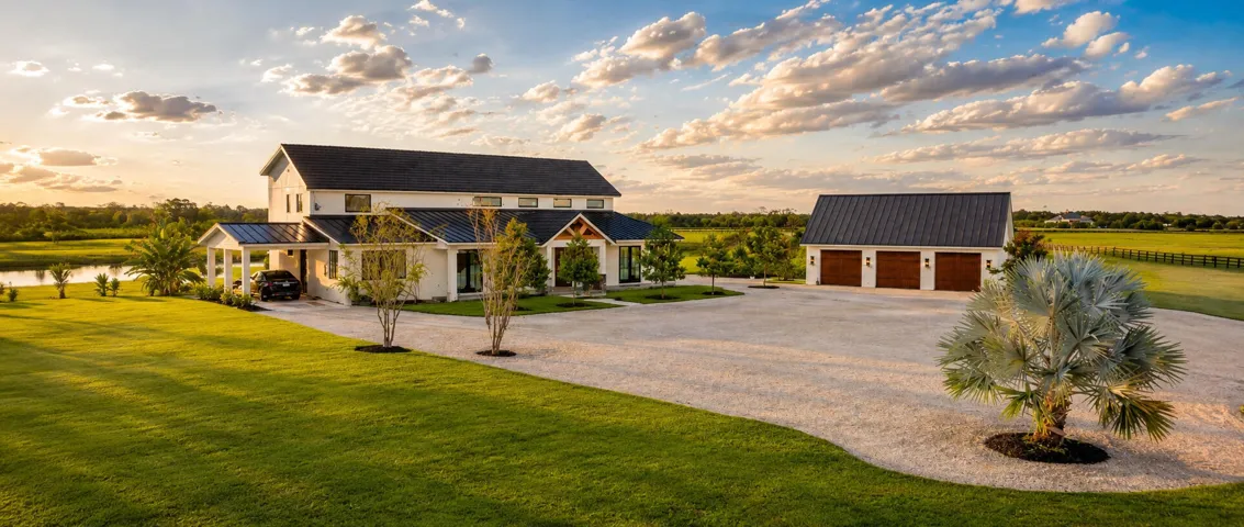 Golden hour over English Manor