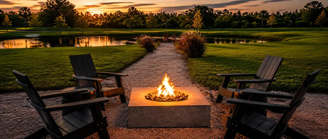 Tranquil sunset by the water
