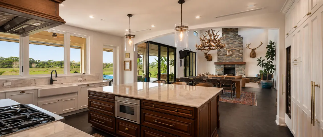 25 Bright open-concept kitchen and livin
