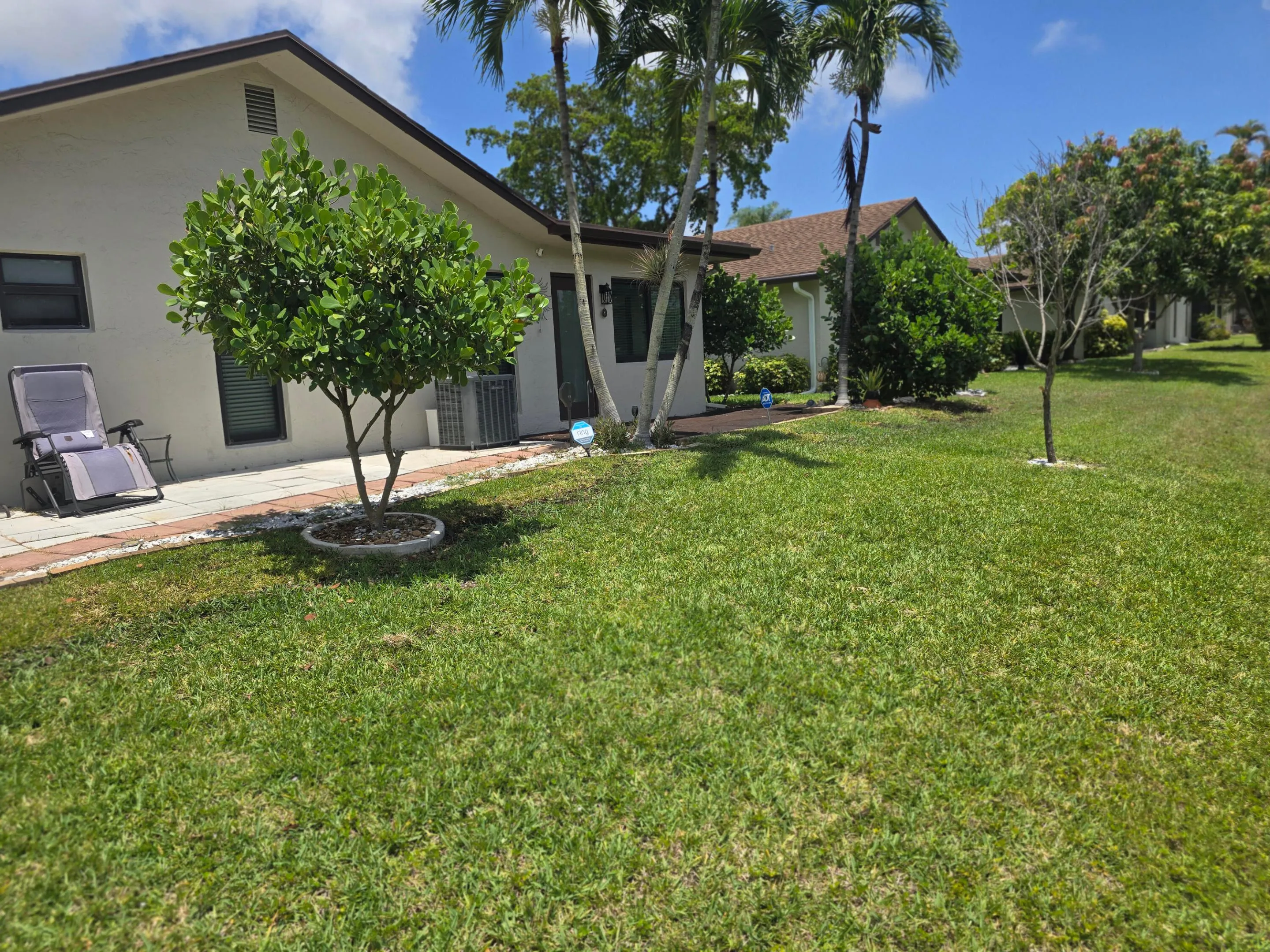 Yard across the back of home