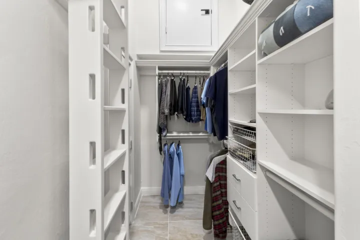 His walk in closet