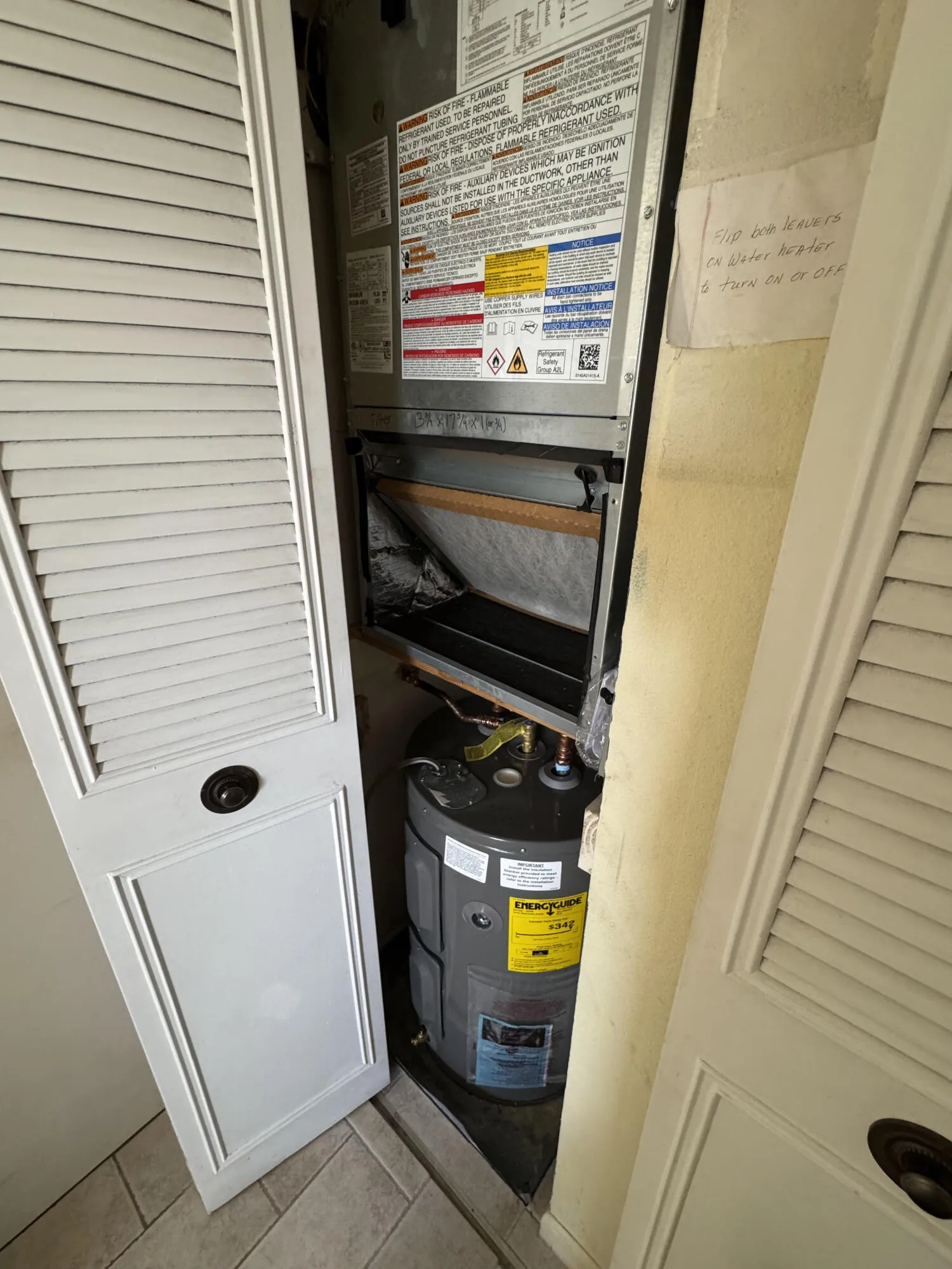 AC and HOT water heater 1 yr+/_