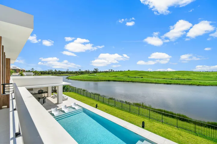 Golf and lake view