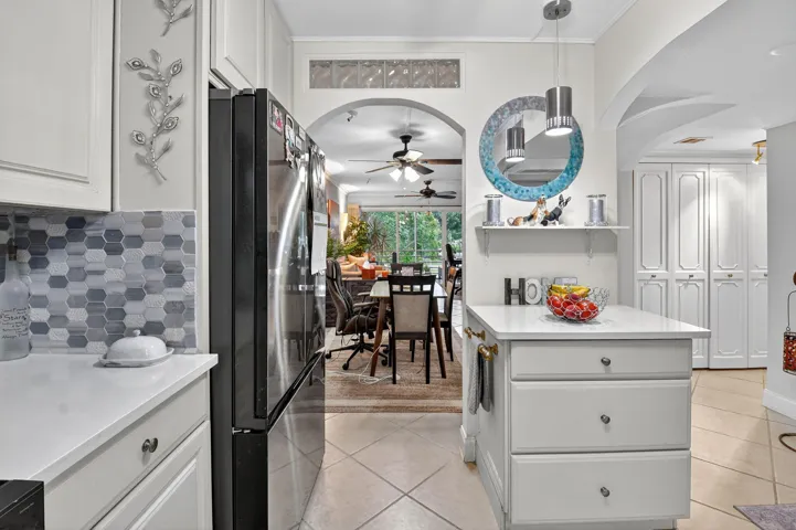 View from Kitchen to Dining & Living
