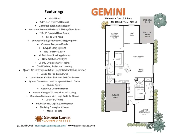 Gemini Floor Plan & Features